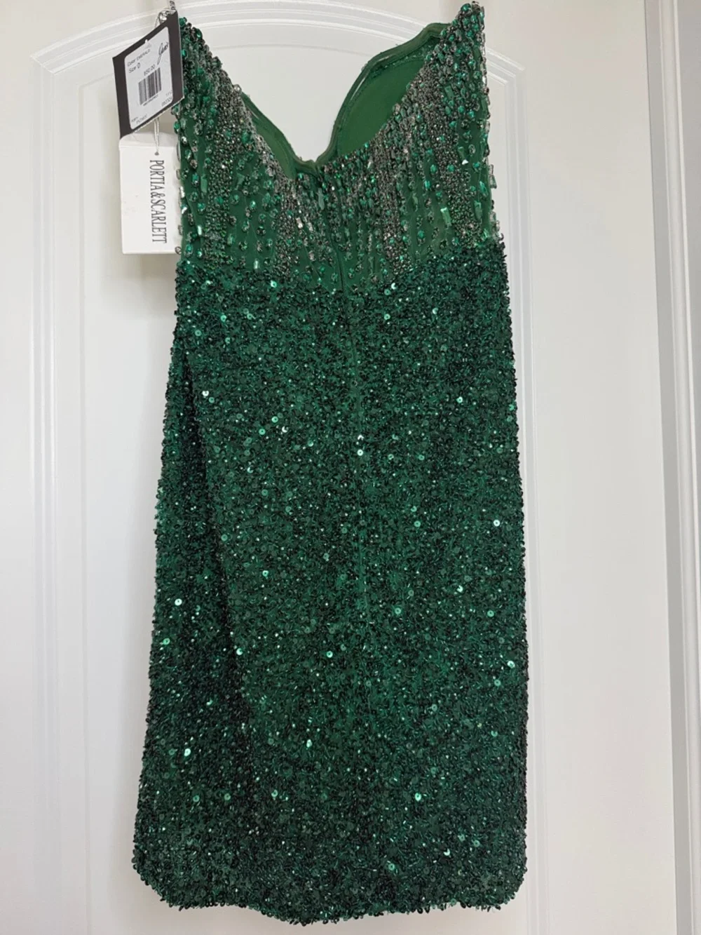 NWT PORTIA&SCARLETT Emerald Beaded Strapless Cocktail Dress size 0